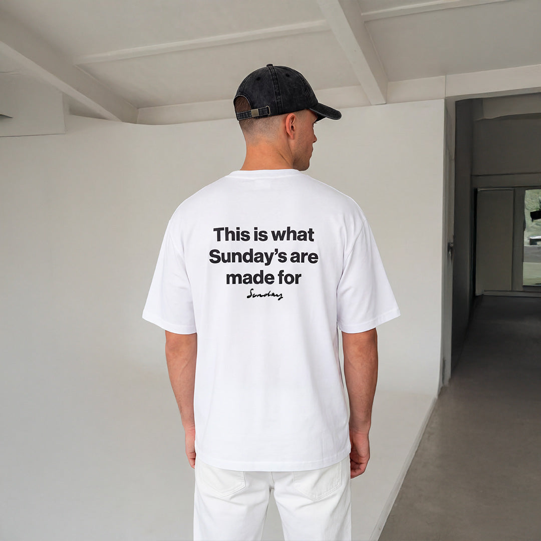T-shirt Sunday Music - Blanc